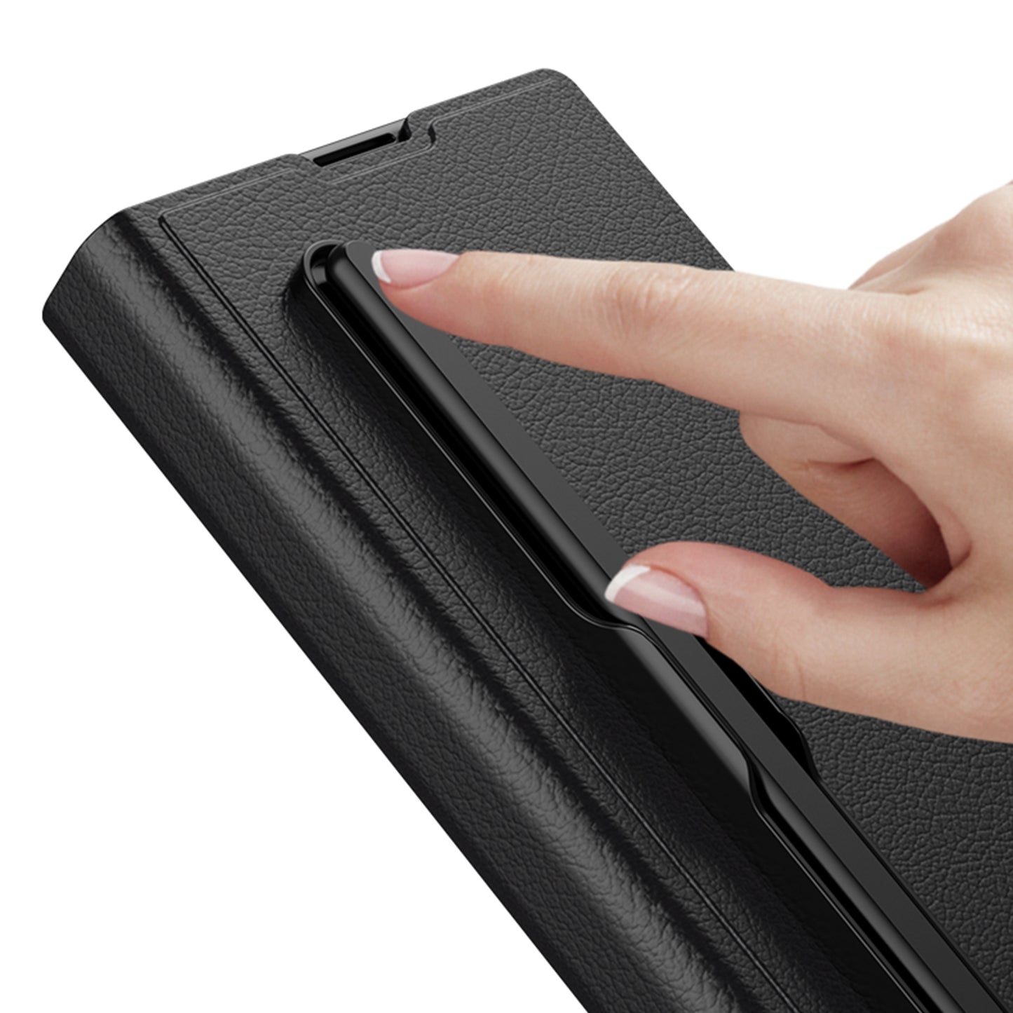 Luxurious Leather Cover Shockproof Phone Case With Screen Protector and Pen Slot For Galaxy Z Fold6