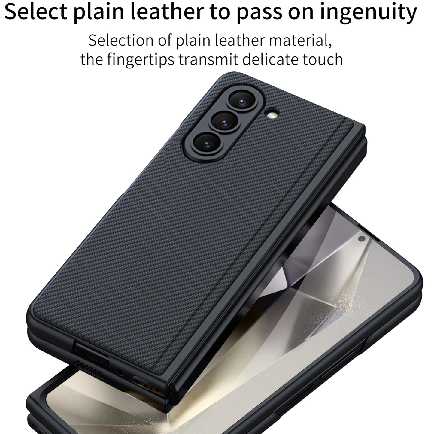 Luxury Leather Shockproof Phone Case With Back Screen Protector For Galaxy Z Fold6