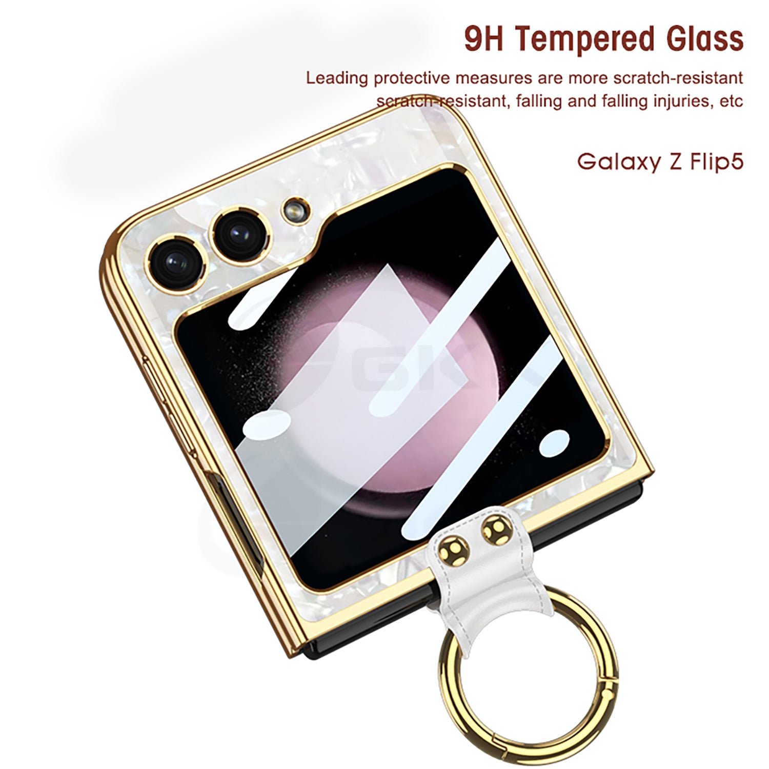 Electroplating Ring Bracket Suitable For Samsung Galaxy Z Flip5 - mycasety2023 Mycasety