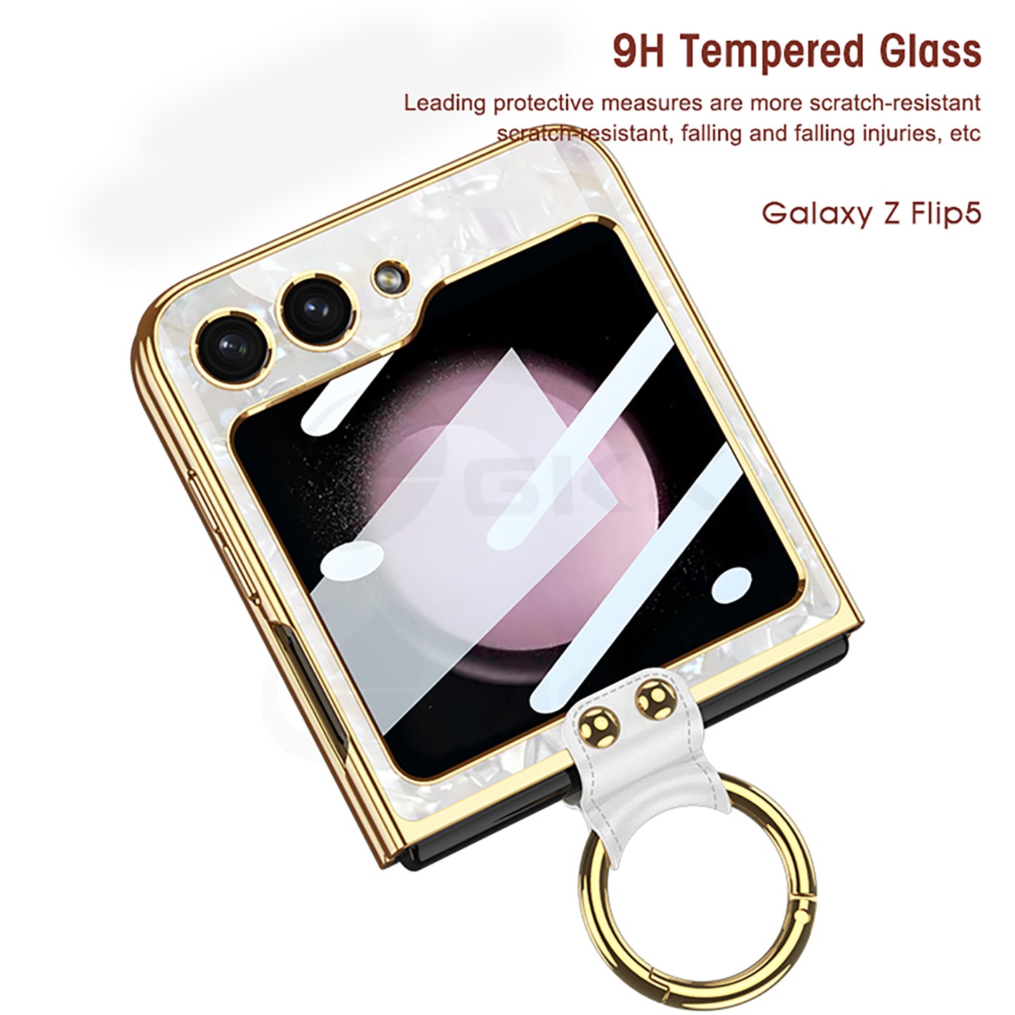 Electroplating Ring Bracket Suitable For Samsung Galaxy Z Flip5 - Mycasety Mycasety