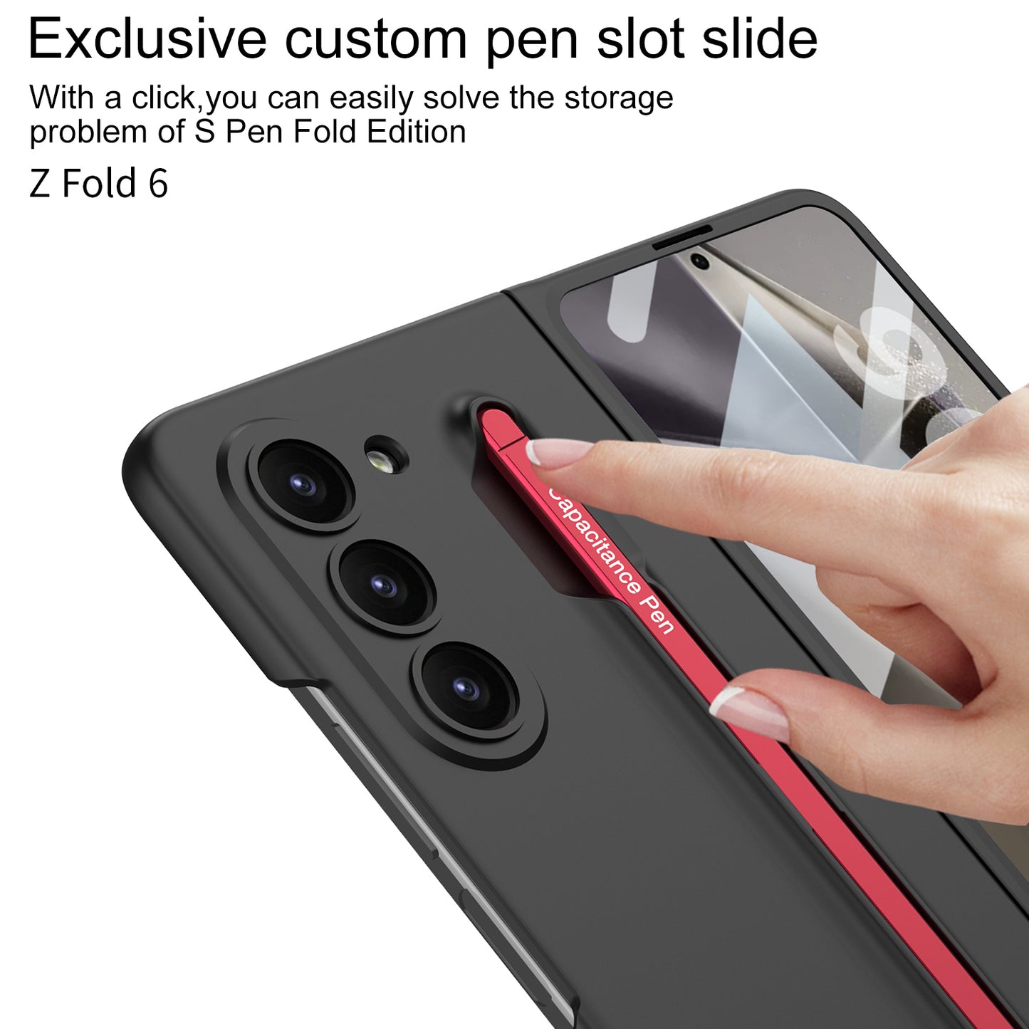 Shockproof Phone Case With Pen Tray Shell and Film For Galaxy Z Fold 6