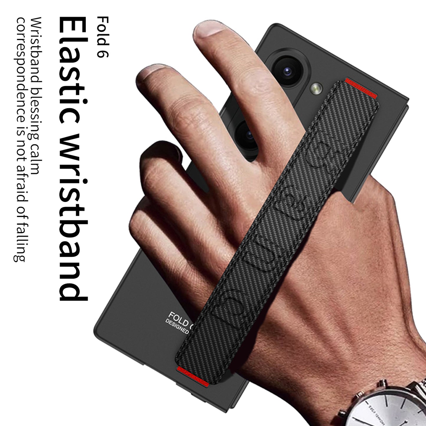 Luxury Wristband Holder Shockproof Phone Case With Back Screen Protector For Galaxy Z Fold6