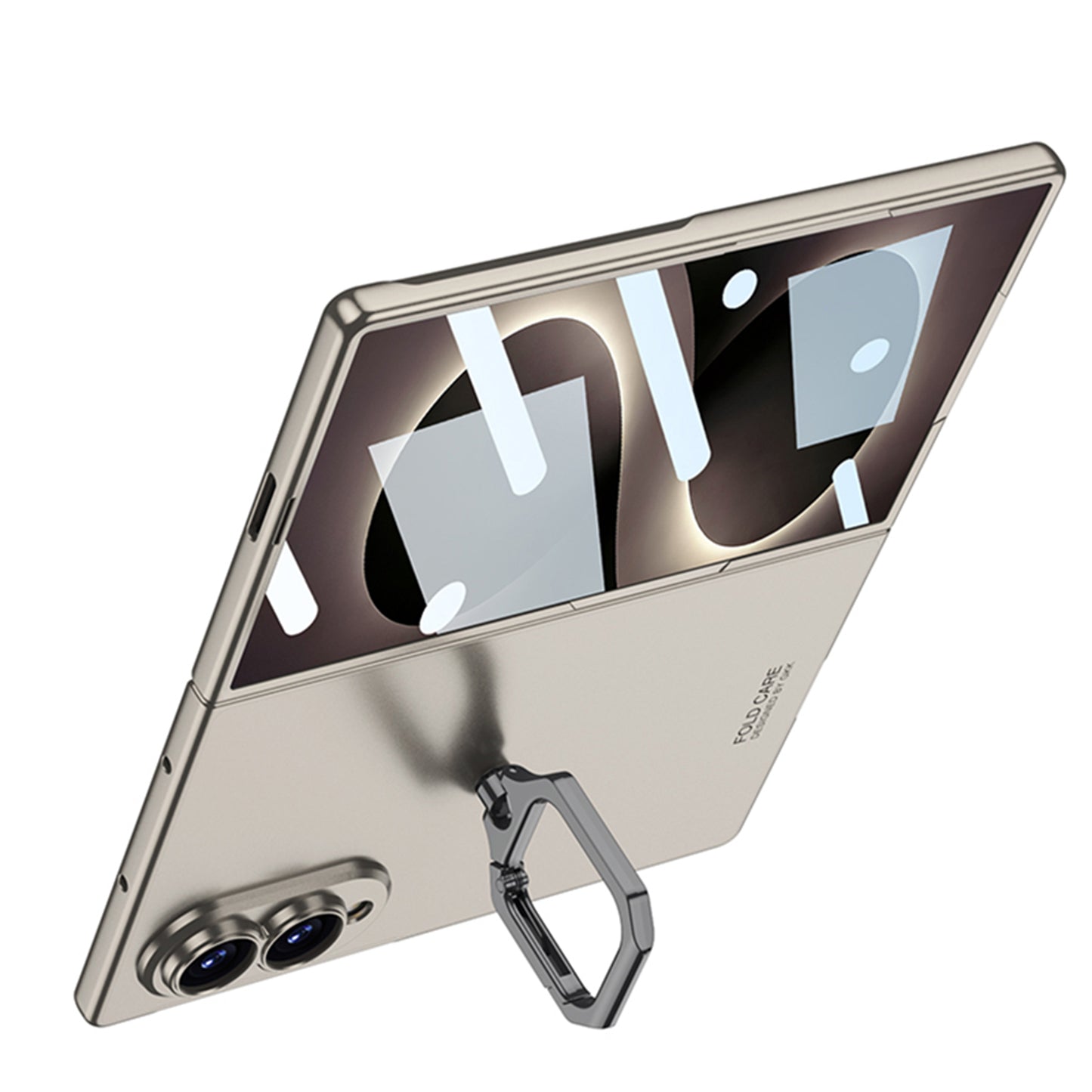 Galaxy Z Fold 8/7/6/5 Wide Ultra Fashion Phone Case with Built-In Tempered Glass & Ring Holder