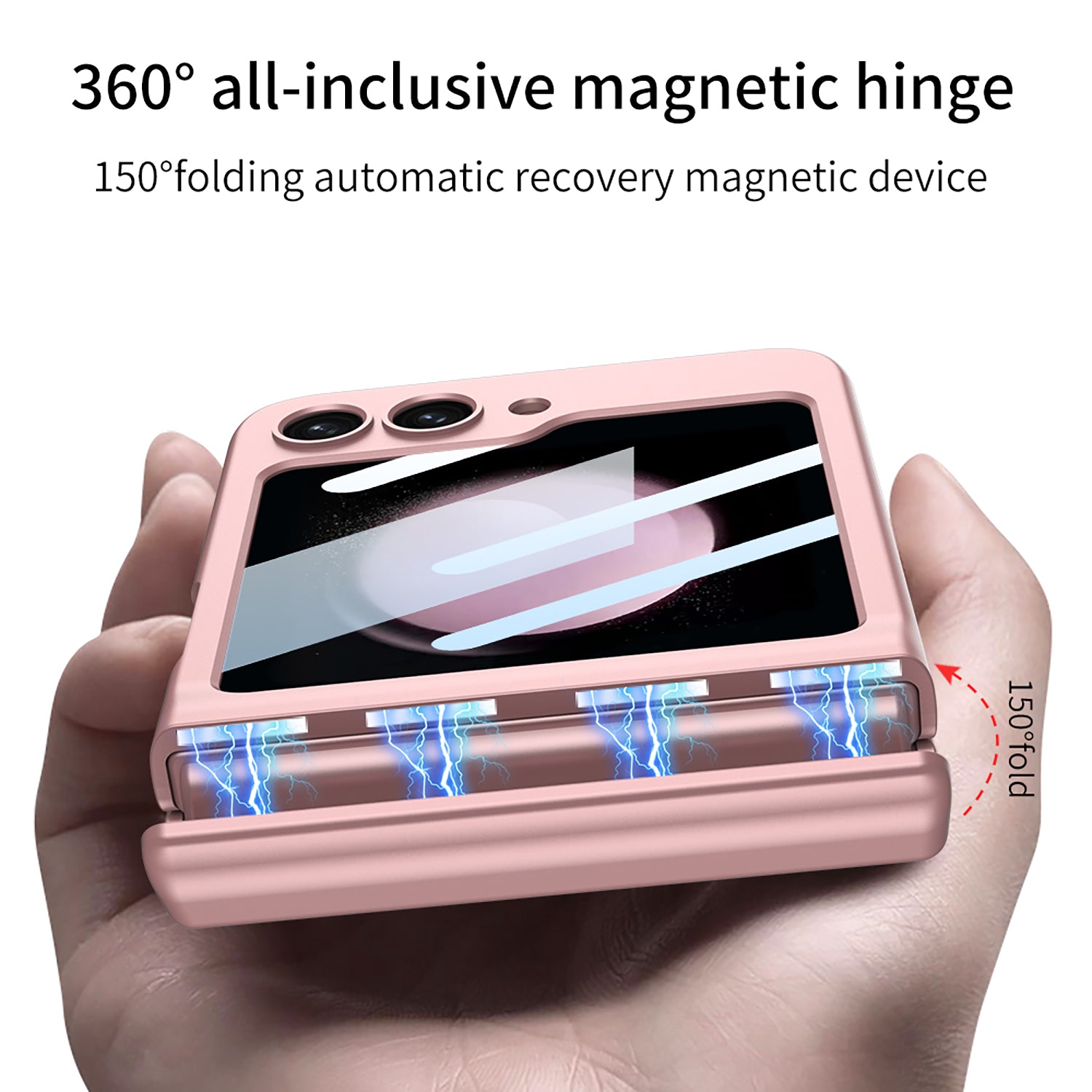 Magnetic All-included Shockproof Plastic Hard Cover For Samsung Galaxy Z Flip5 Flip4 Flip3 - mycasety2023 Mycasety