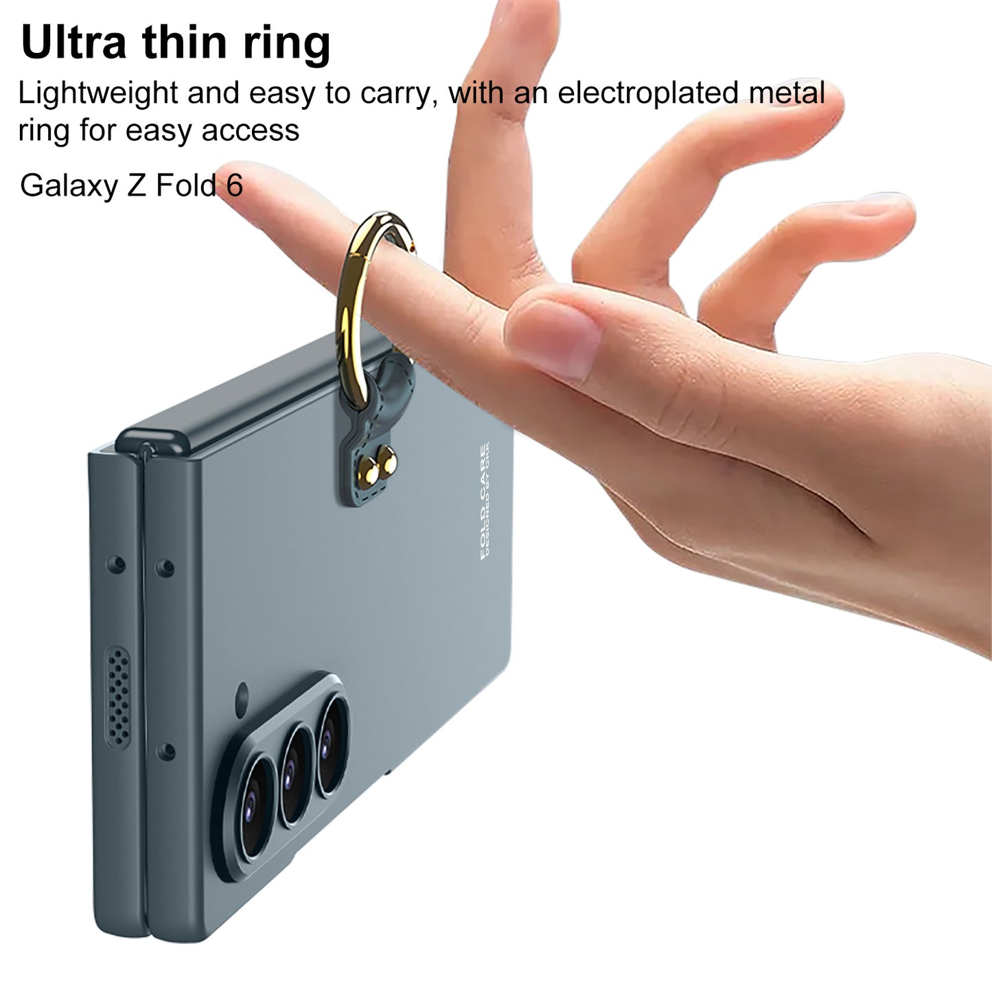 Luxury Leather Shockproof Phone Case With Ring Holder For Galaxy Z Fold6