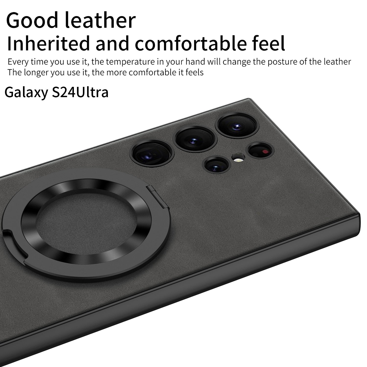 Leather Magnetic Bracket Protective Phone Case For Samsung Galaxy S24 S23 Ultra Plus - Mycasety Mycasety
