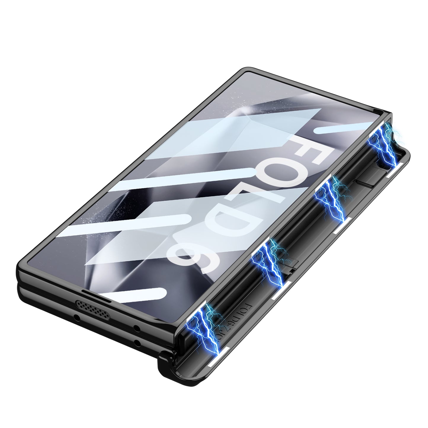 Transparent Magnetic Hinge Bracket Shockproof Phone Case With Screen Protector For Galaxy Z Fold6