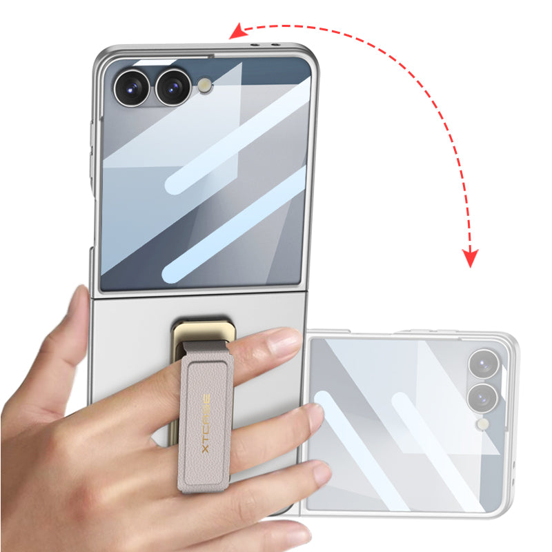 Magnetic Holder Shockproof Phone Case With Front Protection Film For Galaxy Z Flip7