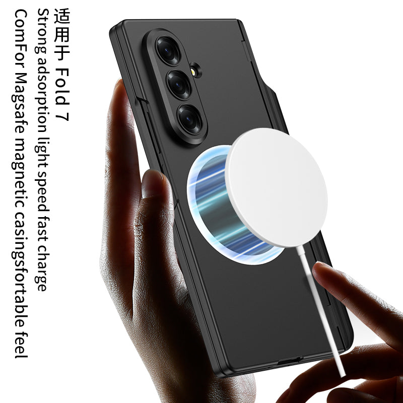 Magnetic Hinge Hidden Bracket All-included Case With Pen Box For Galaxy Z Fold 7