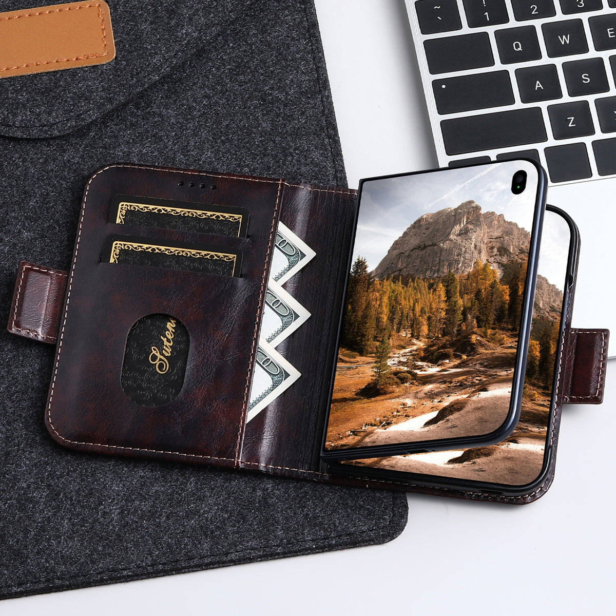 iPhone Duo | Classic Leather Wallet Case with Easy-Access Card Slots