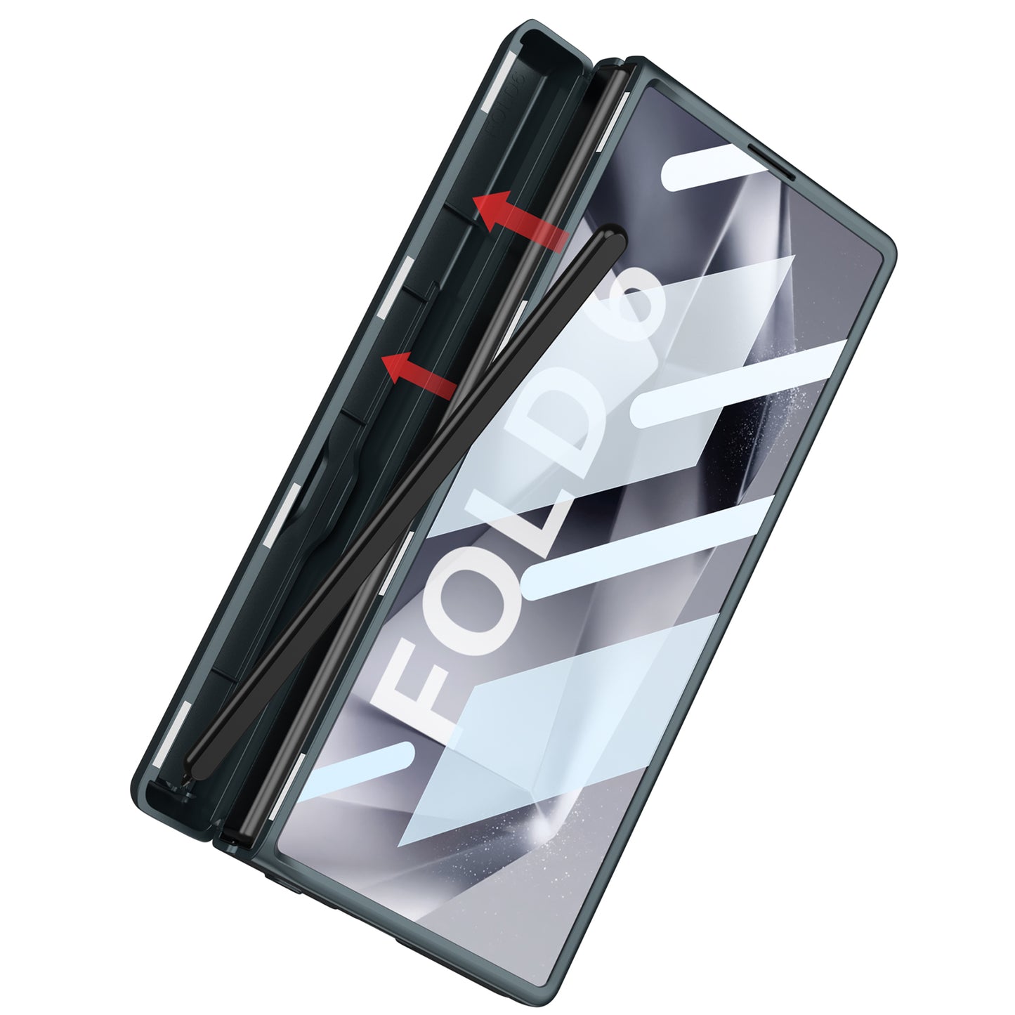 Magnetic Hinge Pen Box Shockproof Phone Case With Screen Protector For Galaxy Z Fold 6