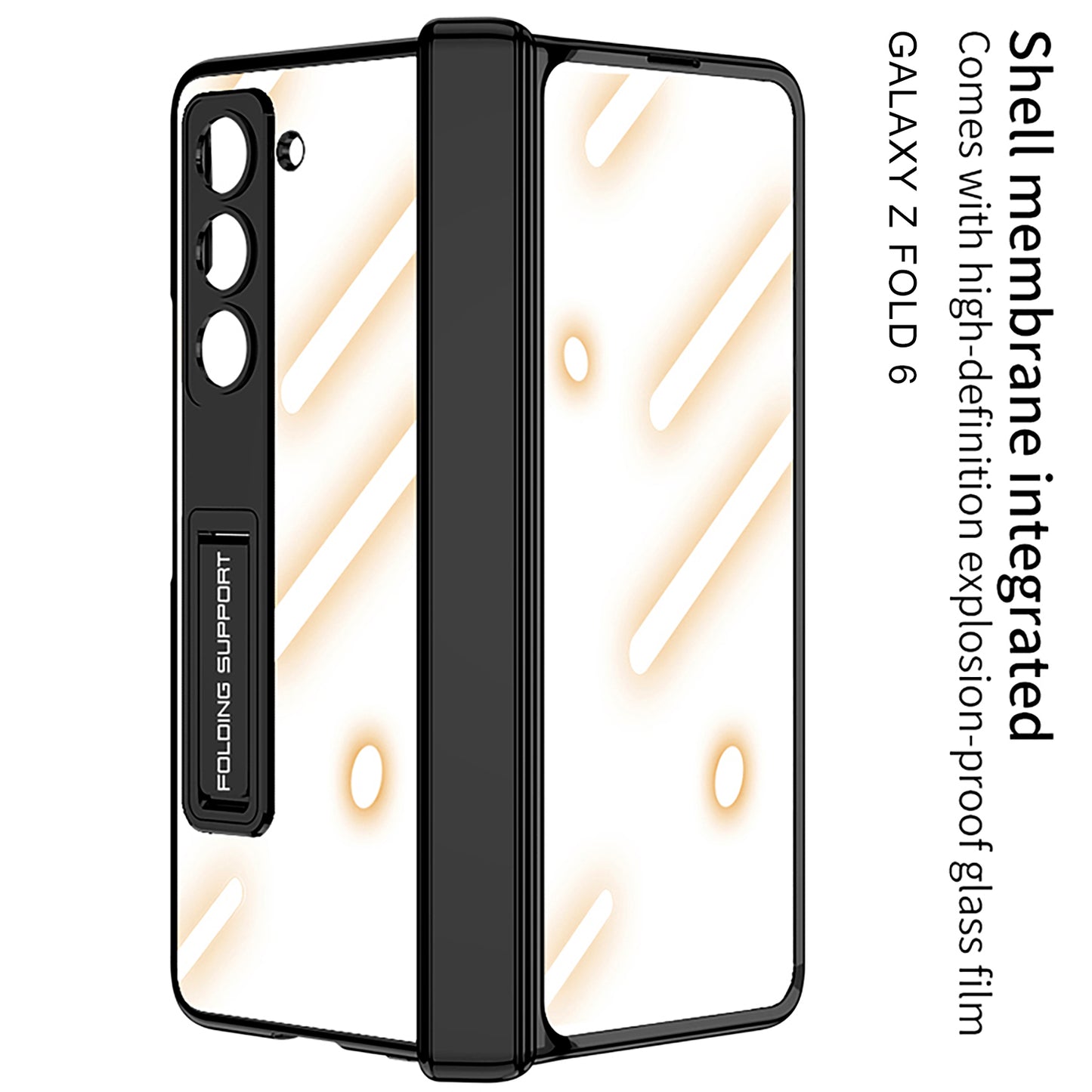 Transparent Magnetic Hinge Bracket Shockproof Phone Case With Screen Protector For Galaxy Z Fold 6/5/4