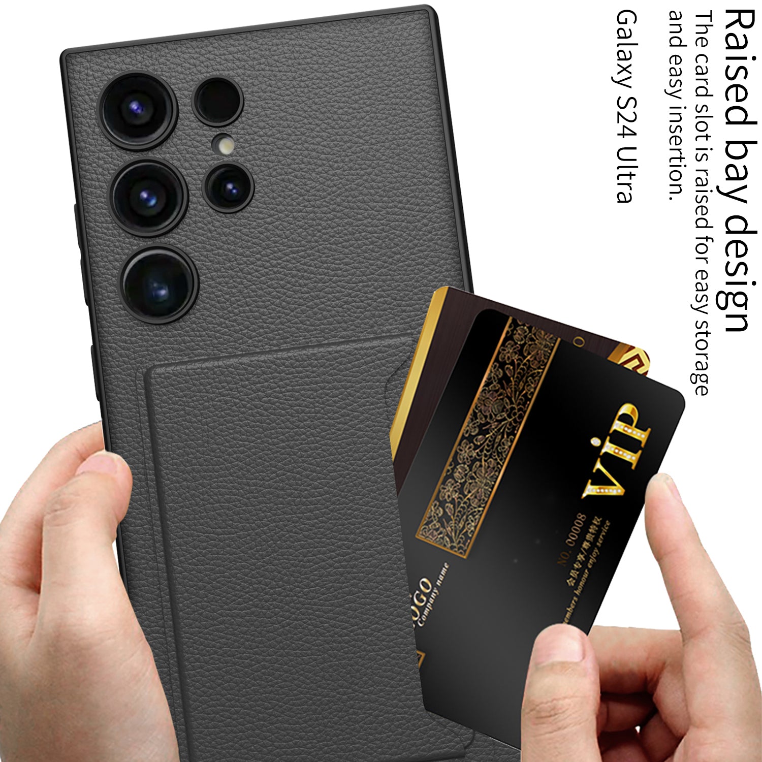 Leather Protective Phone Case With Card Holder For Samsung Galaxy S24 S23 Ultra Plus - Mycasety Mycasety