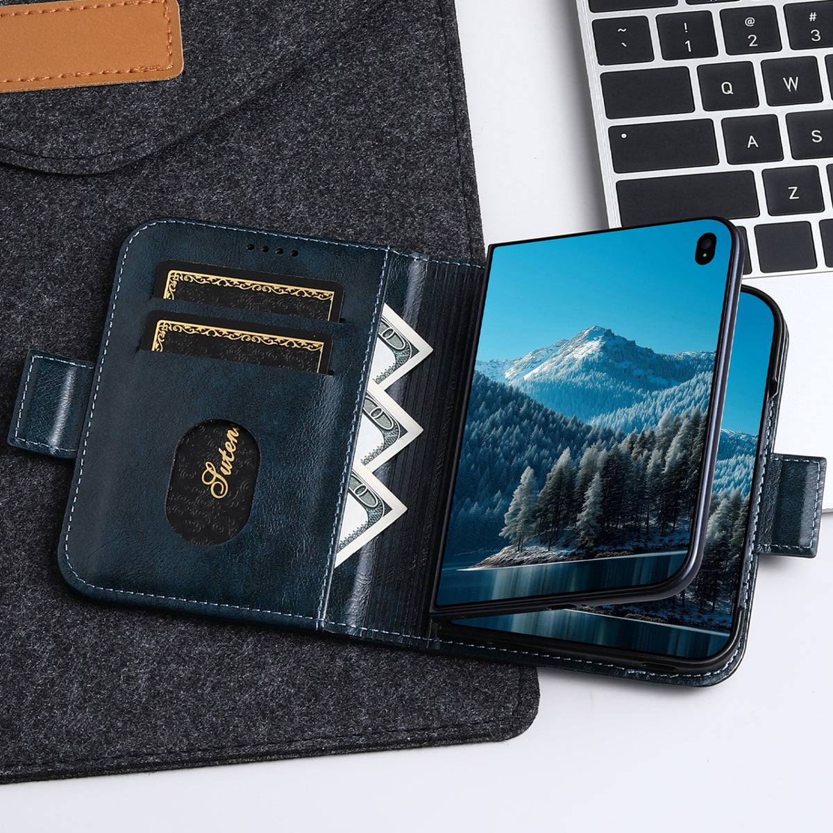 iPhone Duo | Classic Leather Wallet Case with Easy-Access Card Slots