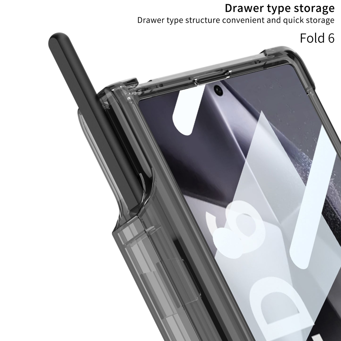 Magnetic Shockproof Phone Case With Screen Glass Protector & Pen Box Higne For Galaxy Z Fold 6/5