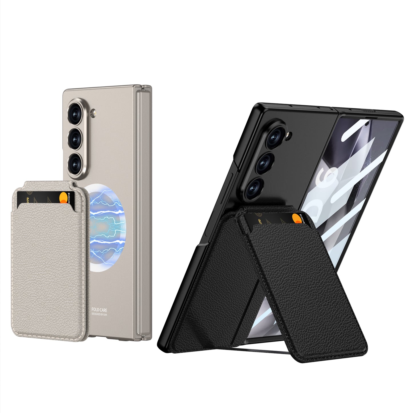 Magnetic Card Holder Shockproof Phone Case With Screen Protector For Galaxy Z Fold 6/5/4/3