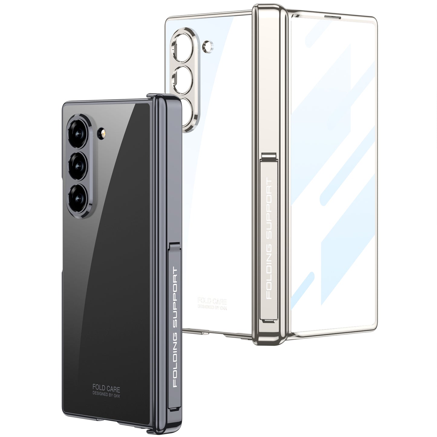 Transparent Magnetic Hinge Bracket Shockproof Phone Case With Screen Protector For Galaxy Z Fold6