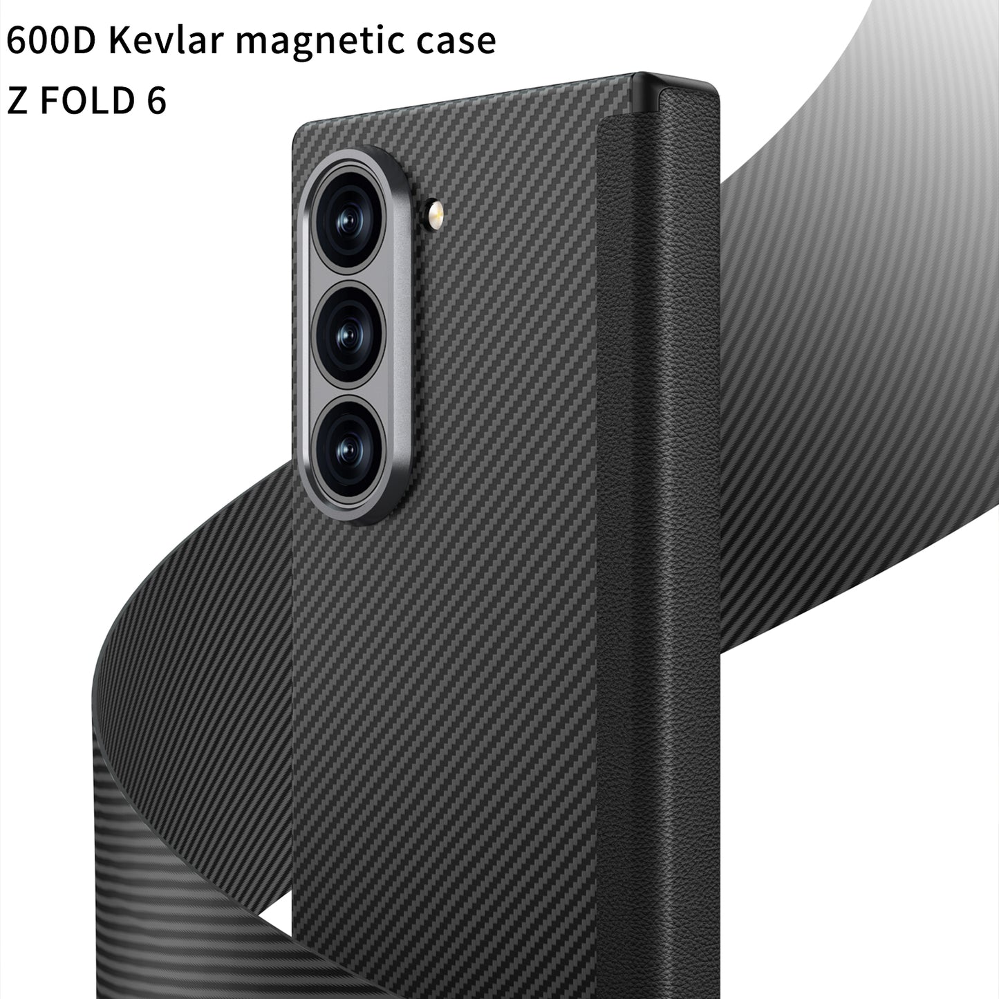 Luxury Magnetic Hinge Carbon Fiber Shockproof Phone Case For Galaxy Z Fold6