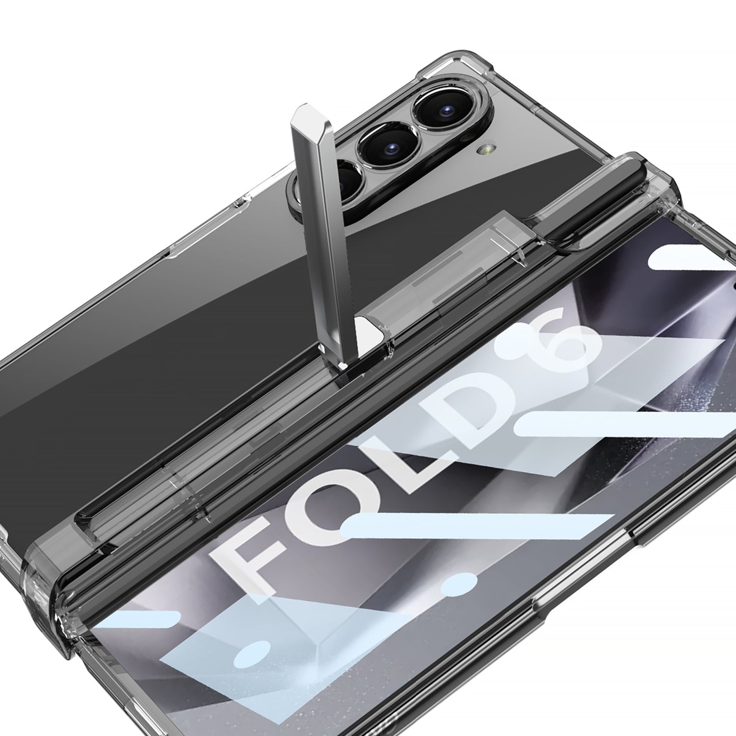 Transparent Shockproof Phone Case With Screen Protector & Pen Box For Galaxy Z Fold6