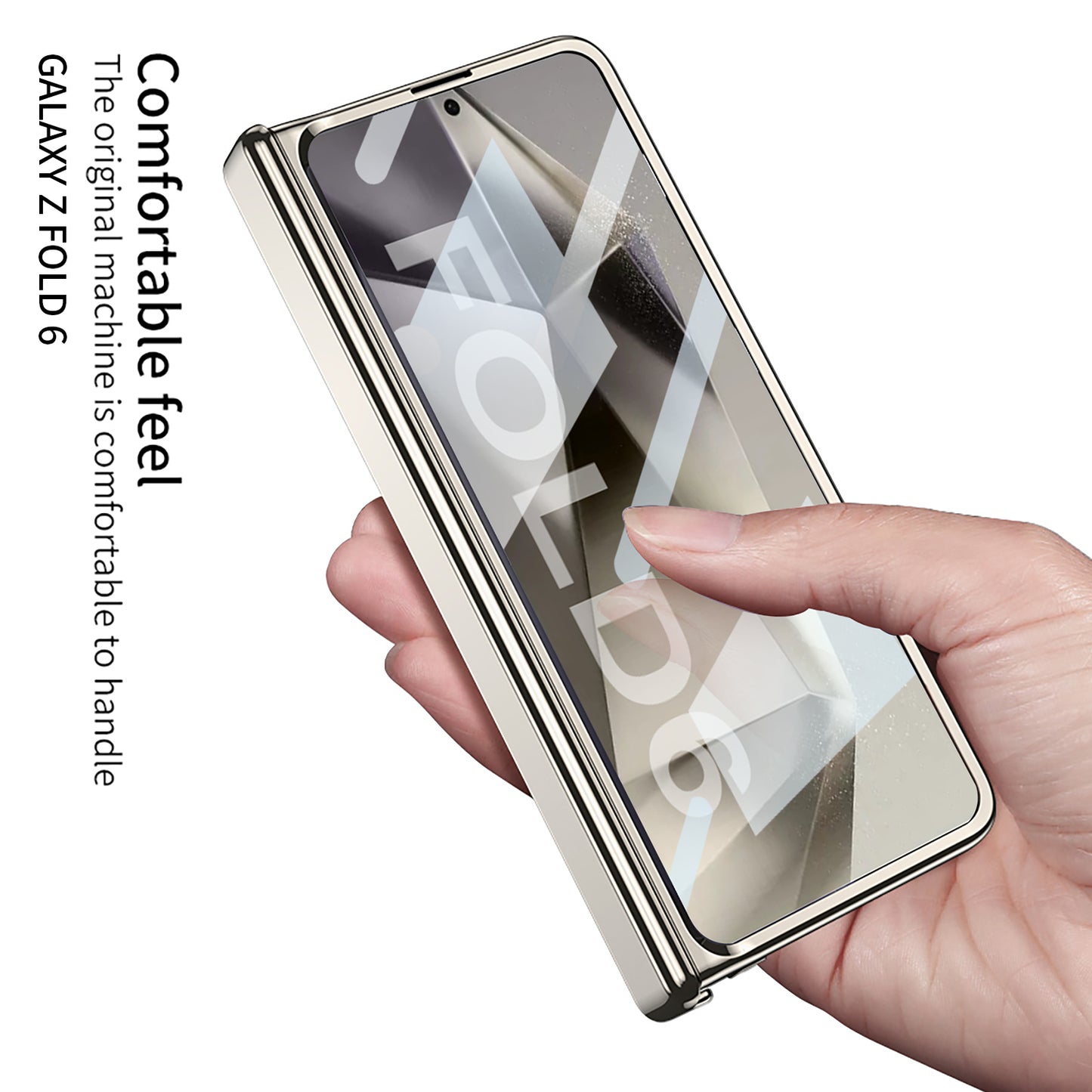 Transparent Magnetic Hinge Shockproof Phone Case With Screen Protector For Galaxy Z Fold6