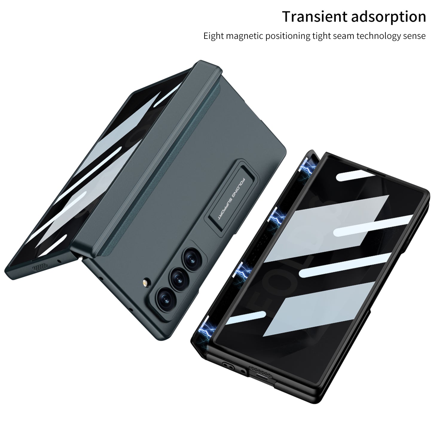 Magnetic Hinge Bracket Shockproof Phone Case With Anti-peeping Back Screen Protector For Galaxy Z Fold 6/5/4/3