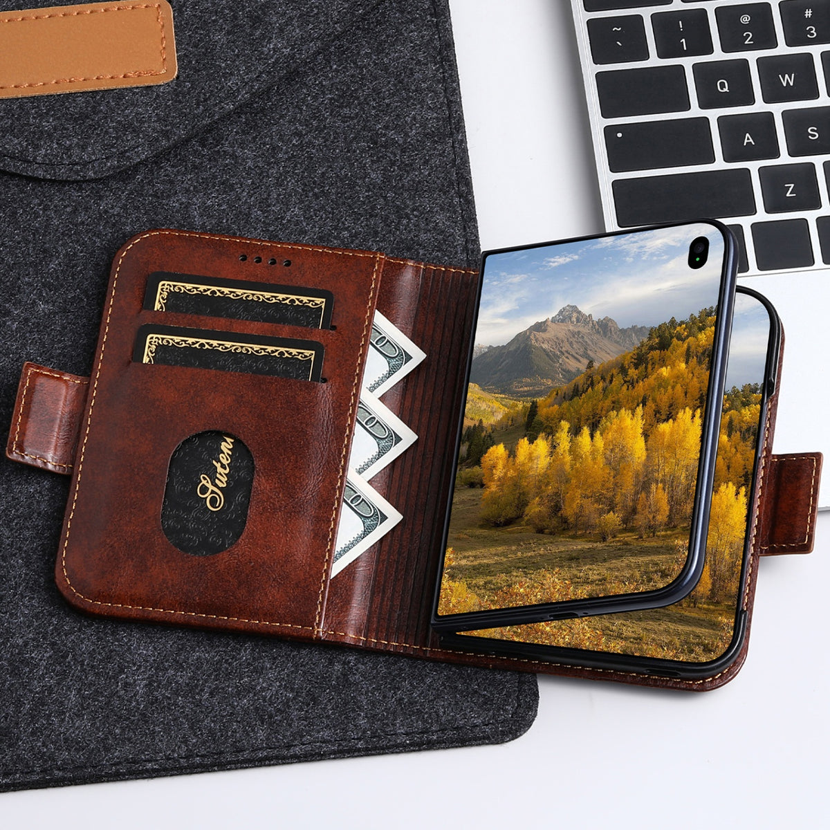 iPhone Duo | Classic Leather Wallet Case with Easy-Access Card Slots