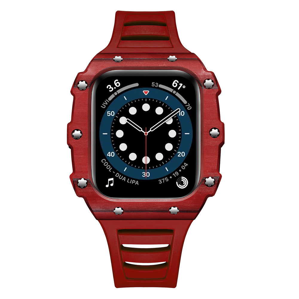 Luxury Carbon Fiber Case Strap For Apple Watch Series 41/42mm 44/45mm - mycasety2023 Mycasety