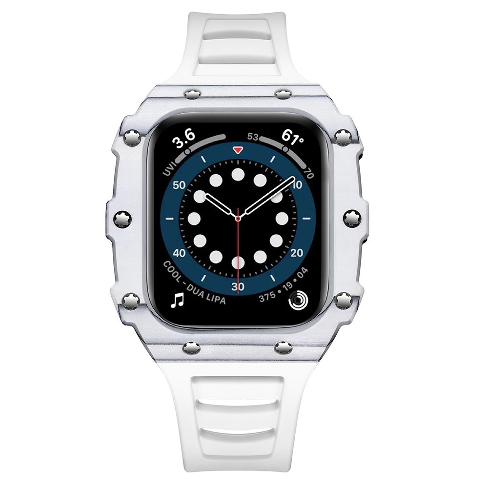 Luxury Carbon Fiber Case Strap For Apple Watch Series 41/42mm 44/45mm - Mycasety Mycasety