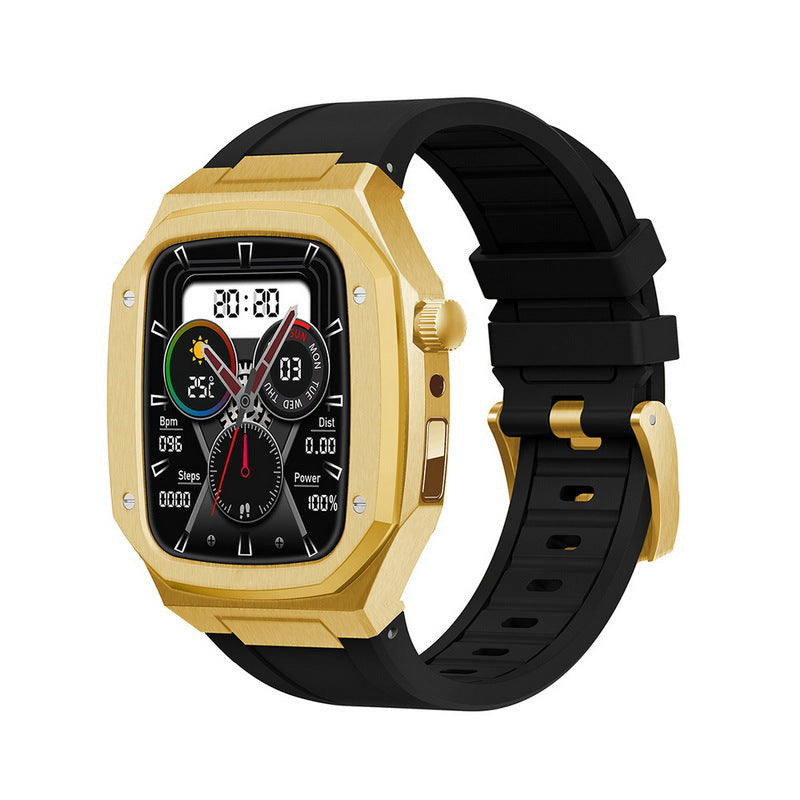 Luxury Metal Case Strap For Apple Watch Series 44/45mm - mycasety2023 Mycasety