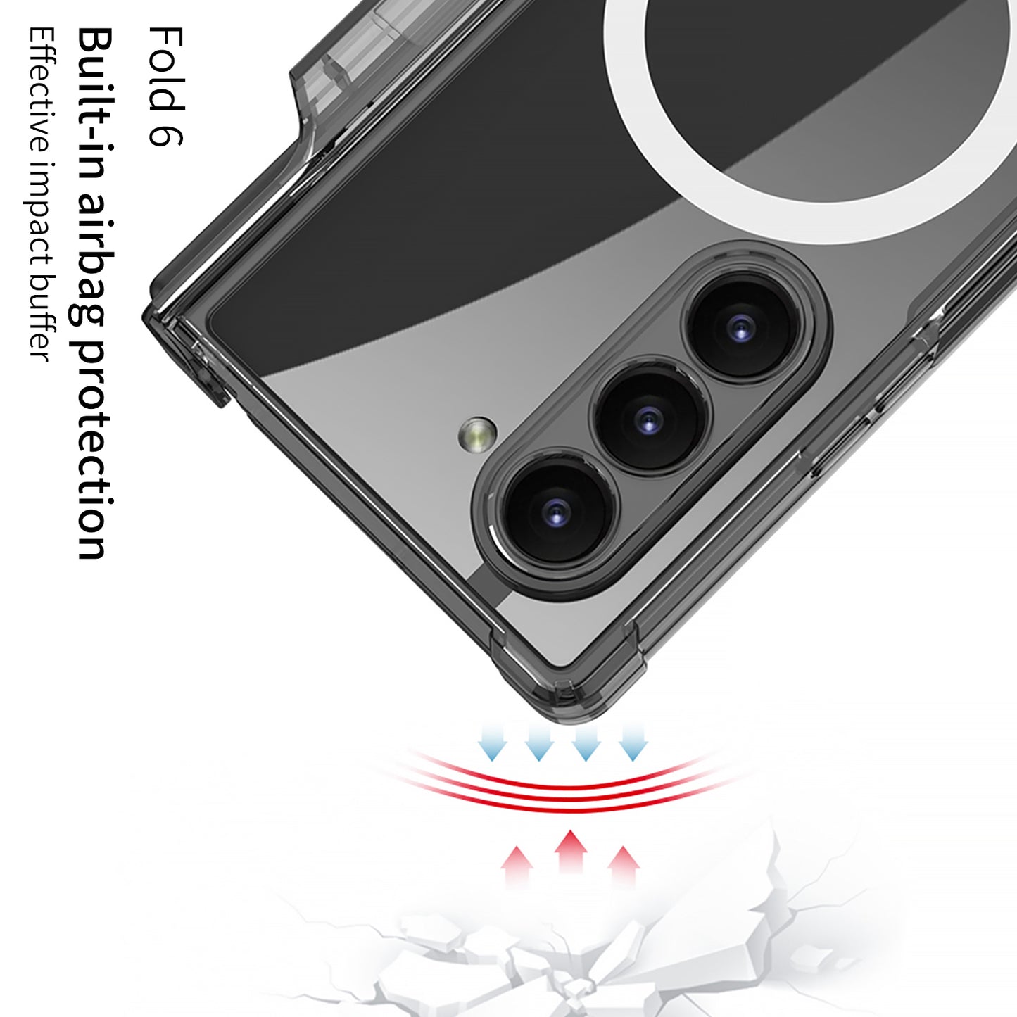 Magnetic Shockproof Phone Case With Screen Glass Protector & Pen Box Higne For Galaxy Z Fold 6/5