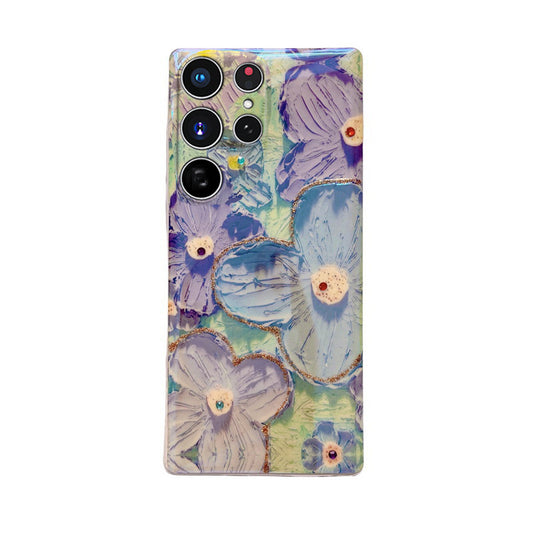 Ins Hot Oil Painting Flower Samsung/iPhone Case - Mycasety Mycasety