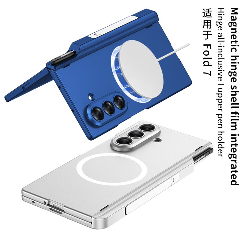 Magnetic Hinge Hidden Bracket All-included Case With Pen Box For Galaxy Z Fold 7