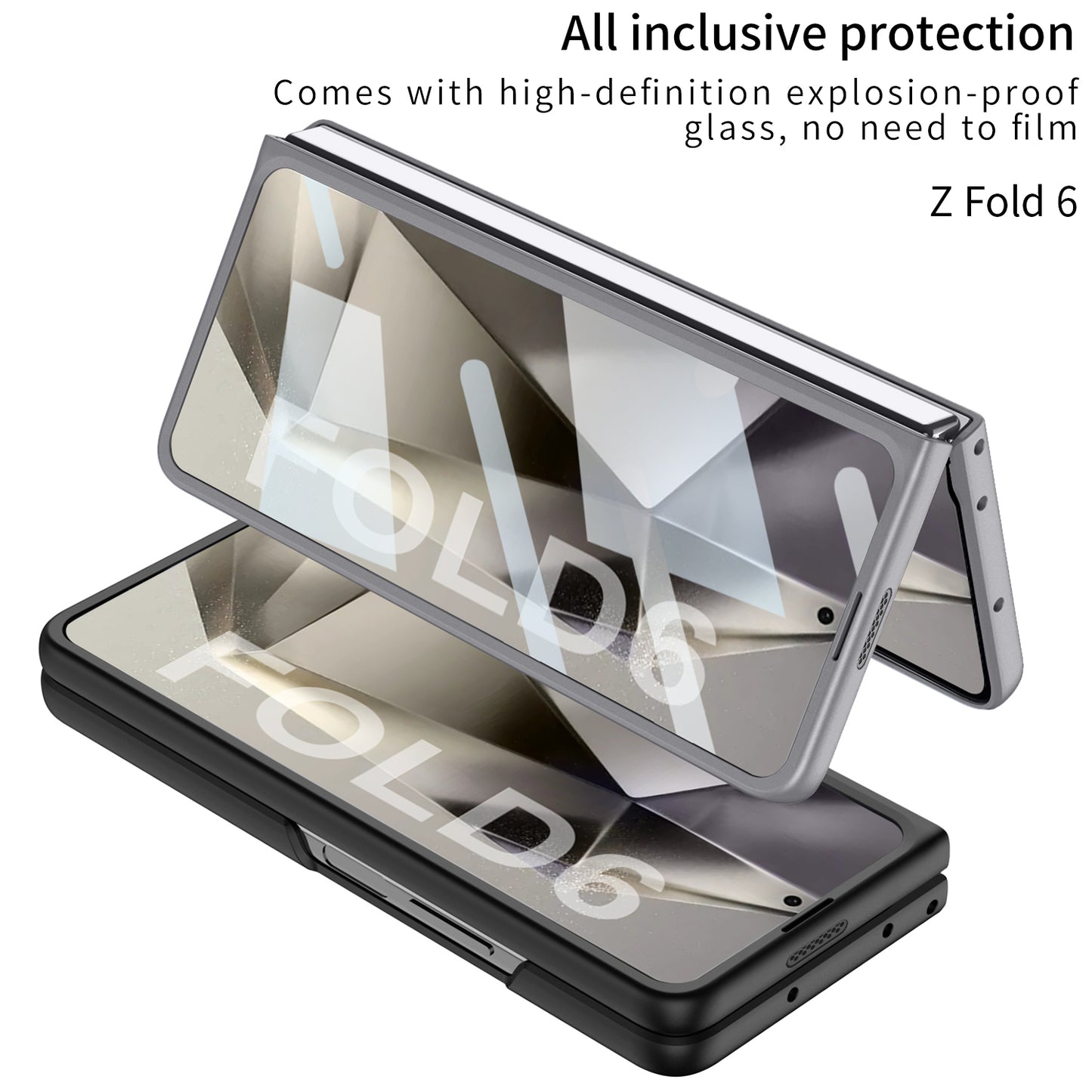 Shockproof Phone Case With Pen Tray Shell and Film For Galaxy Z Fold 6