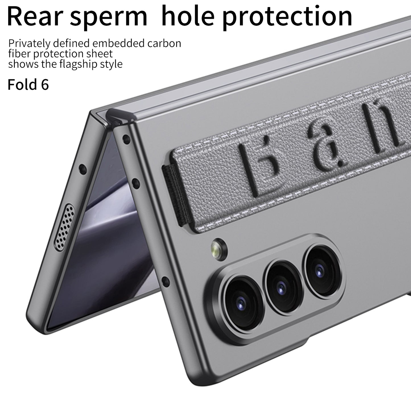 Luxury Wristband Holder Shockproof Phone Case With Back Screen Protector For Galaxy Z Fold6