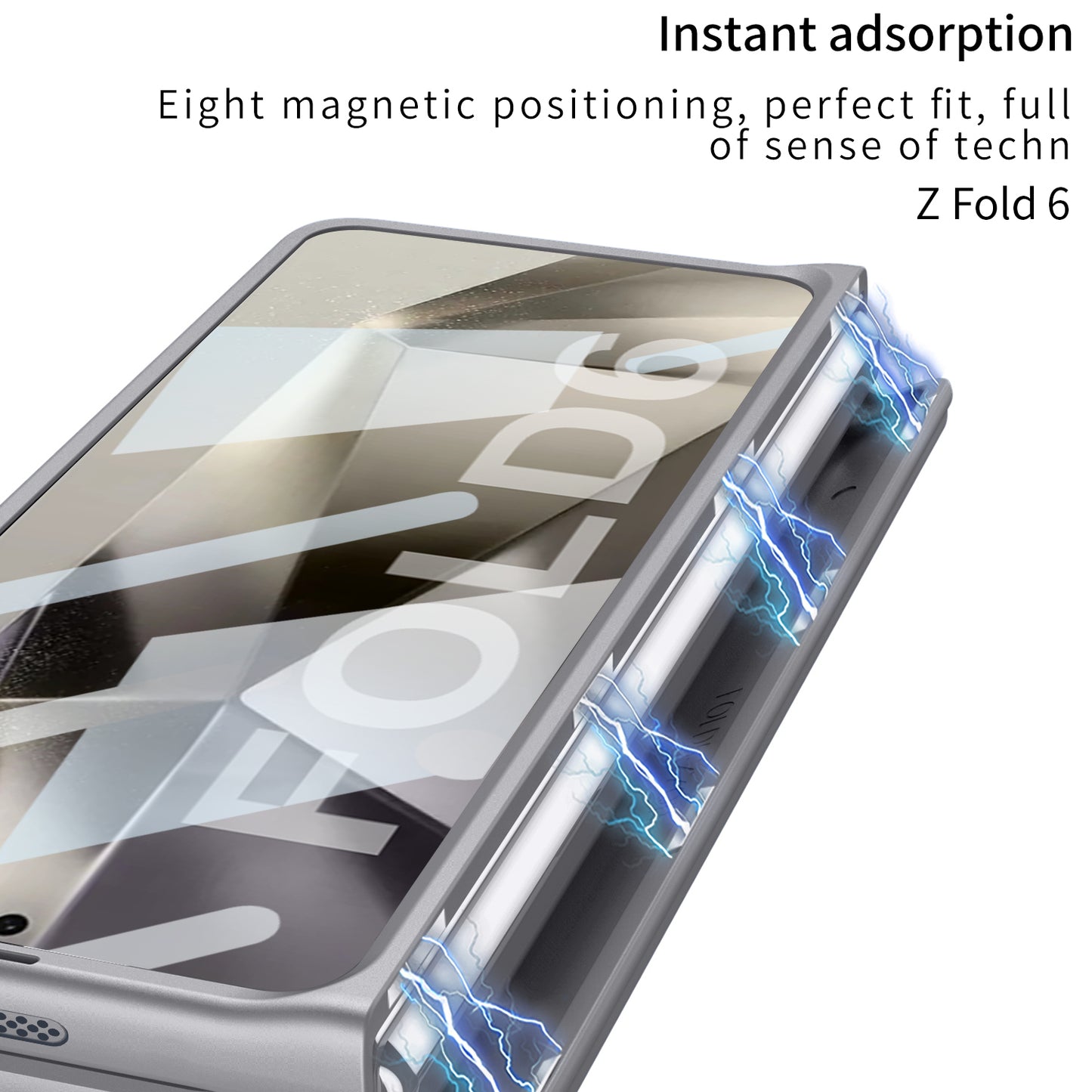 Magnetic Hinge Anti-fall Protective Phone Case With Pen Tray Shell and Film For Galaxy Z Fold6