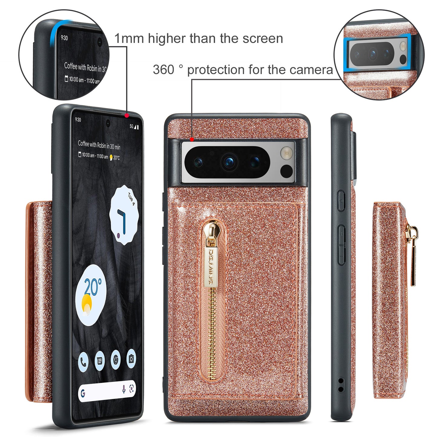 Luxury Magnetic All-inclusive Protective Cover With Card Holder For Google Pixel 7 8 Series - mycasety2023 Mycasety
