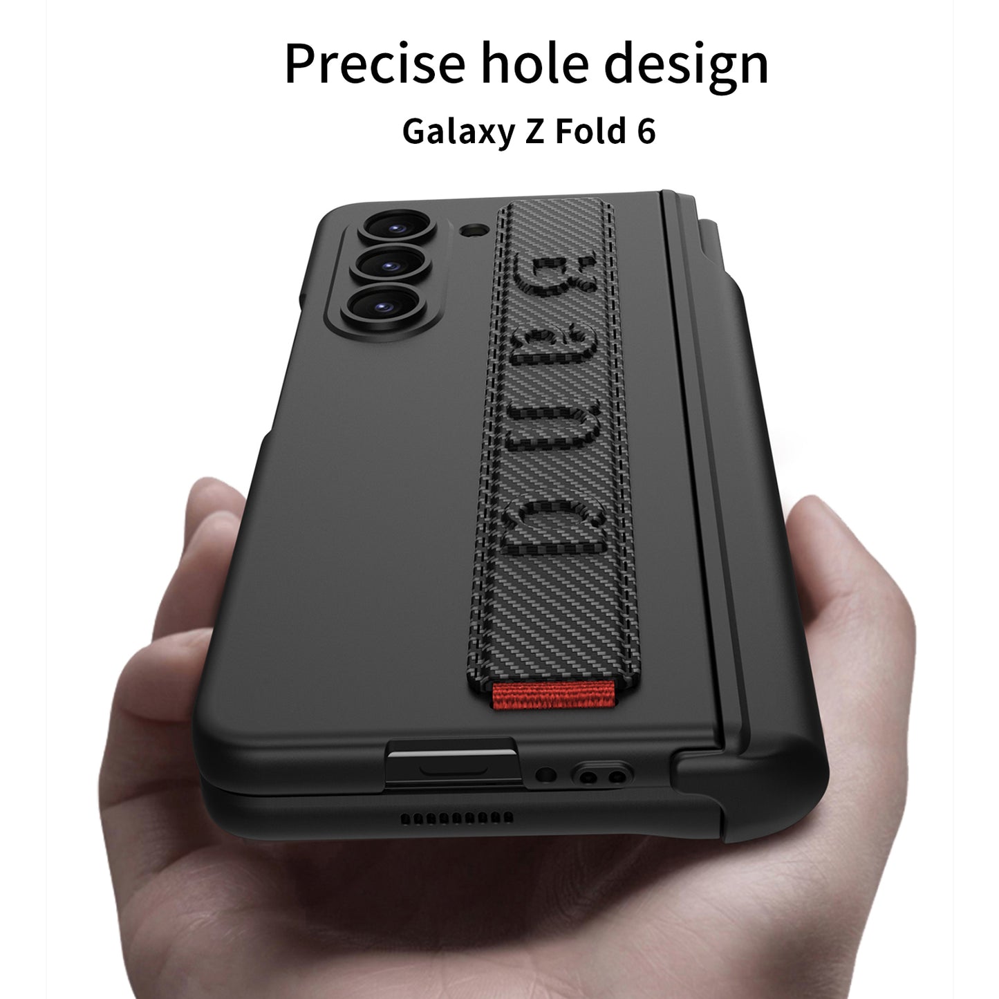 Magnetic Hinge Pen Box Shockproof Phone Case With Screen Protector & Wristband For Galaxy Z Fold6