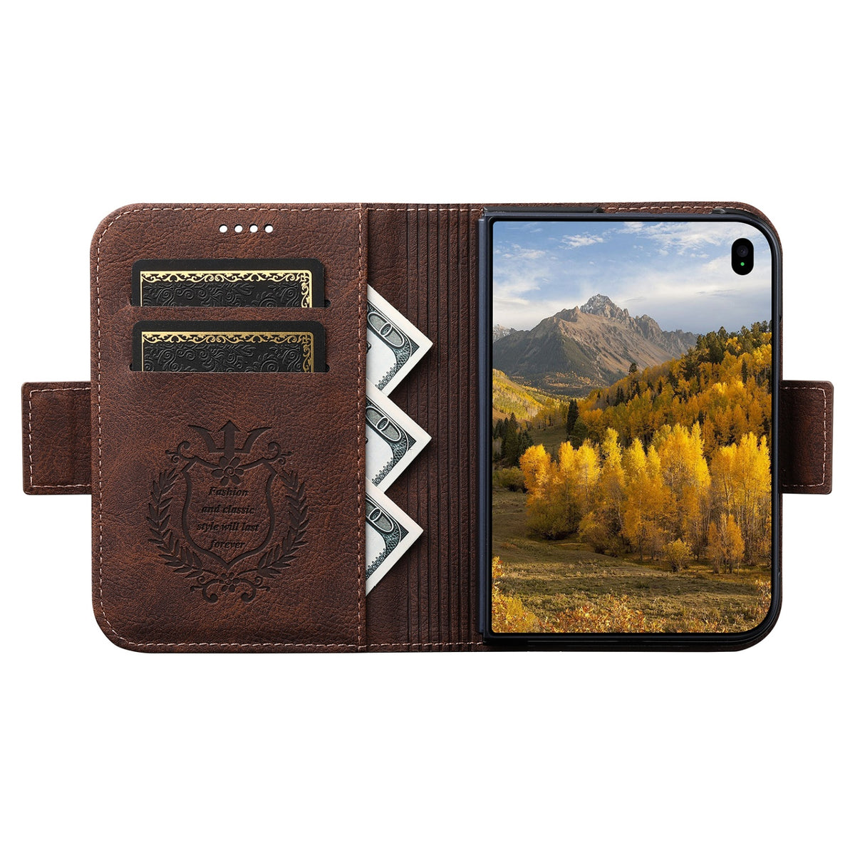 iPhone Duo | Vintage Leather Wallet Case with Card Slots & Stand