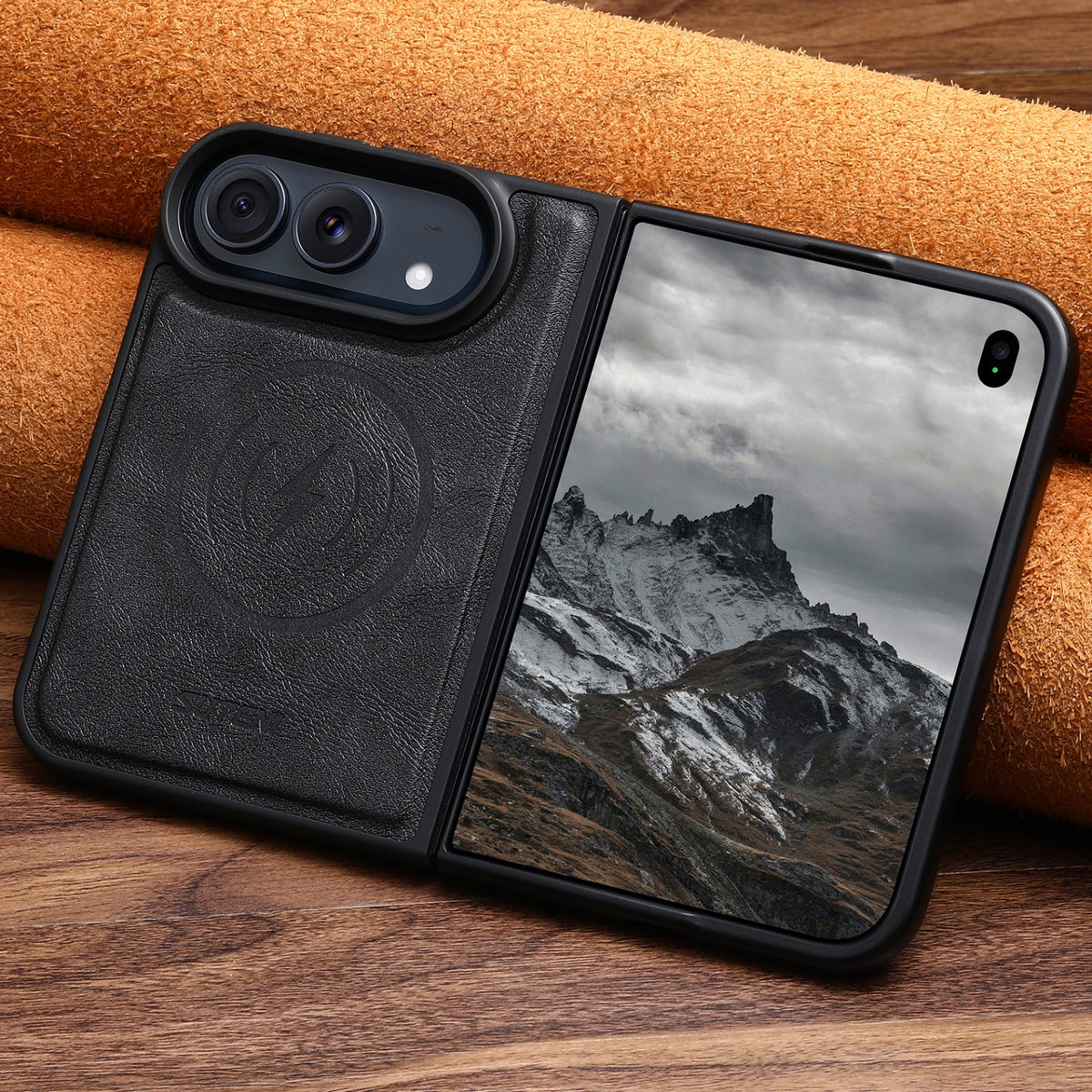 iPhone Duo | Classic Magnetic Leather Case with Wireless Charging Support