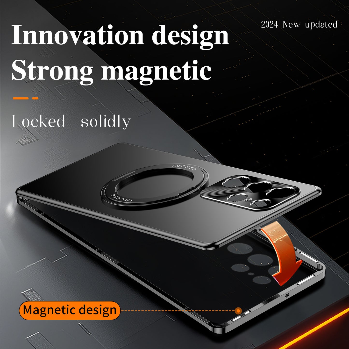 Magnetic Aluminum Metal Frame Phone Case With Bracket For Galaxy S25Ultra
