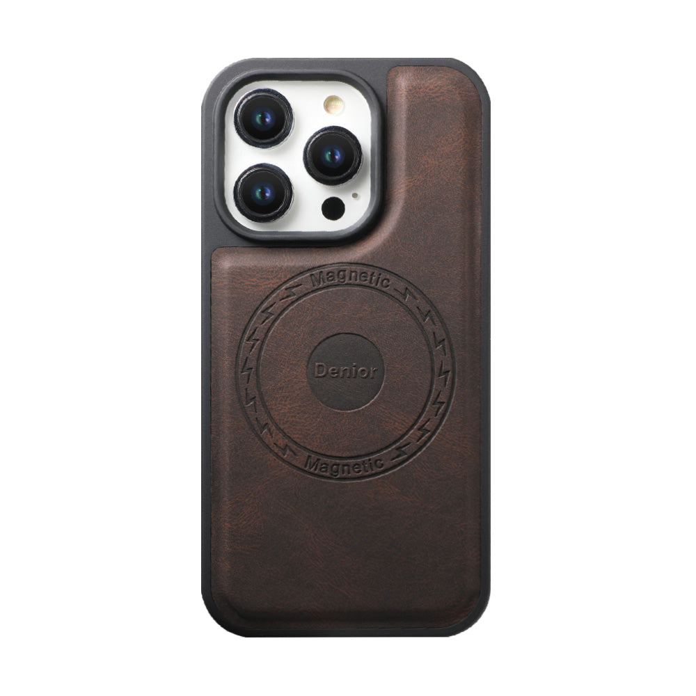 Magnetic Retro Style Leather Shockproof iPhone Case