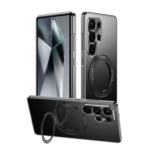 Magnetic Aluminum Metal Frame Phone Case With Bracket For Galaxy S25Ultra