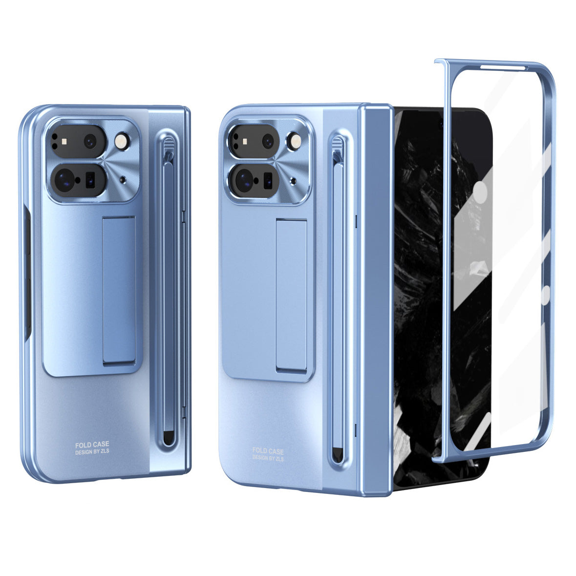 Electroplated Shockproof Phone Case With Tempered Film & Stylus For Google Pixel 9 Pro Fold