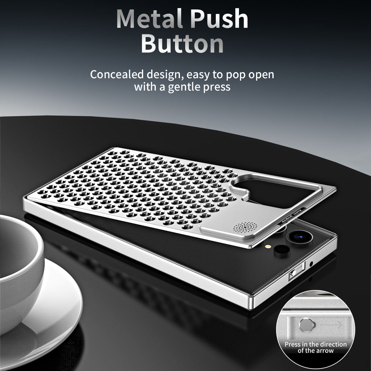 Aroma Diffuser Shell Aluminum Alloy Metal Heat Dissipation Anti-fall Phone Case For Samsung Galaxy - Mycasety Mycasety