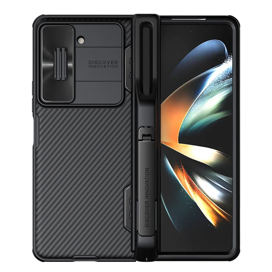 Samsung Galaxy Z Fold5 CamShield Full Protection Phone Case With S Pen Slot and Stand