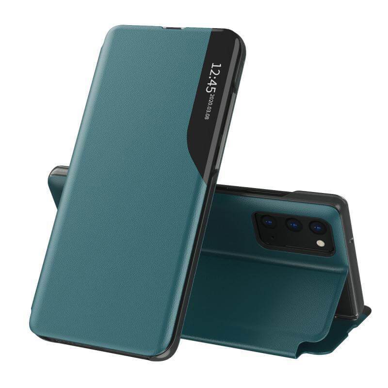 Samsung Galaxy Smart View Flip Case Luxury Magnetic Leather Kickstand Window Shockproof Cover