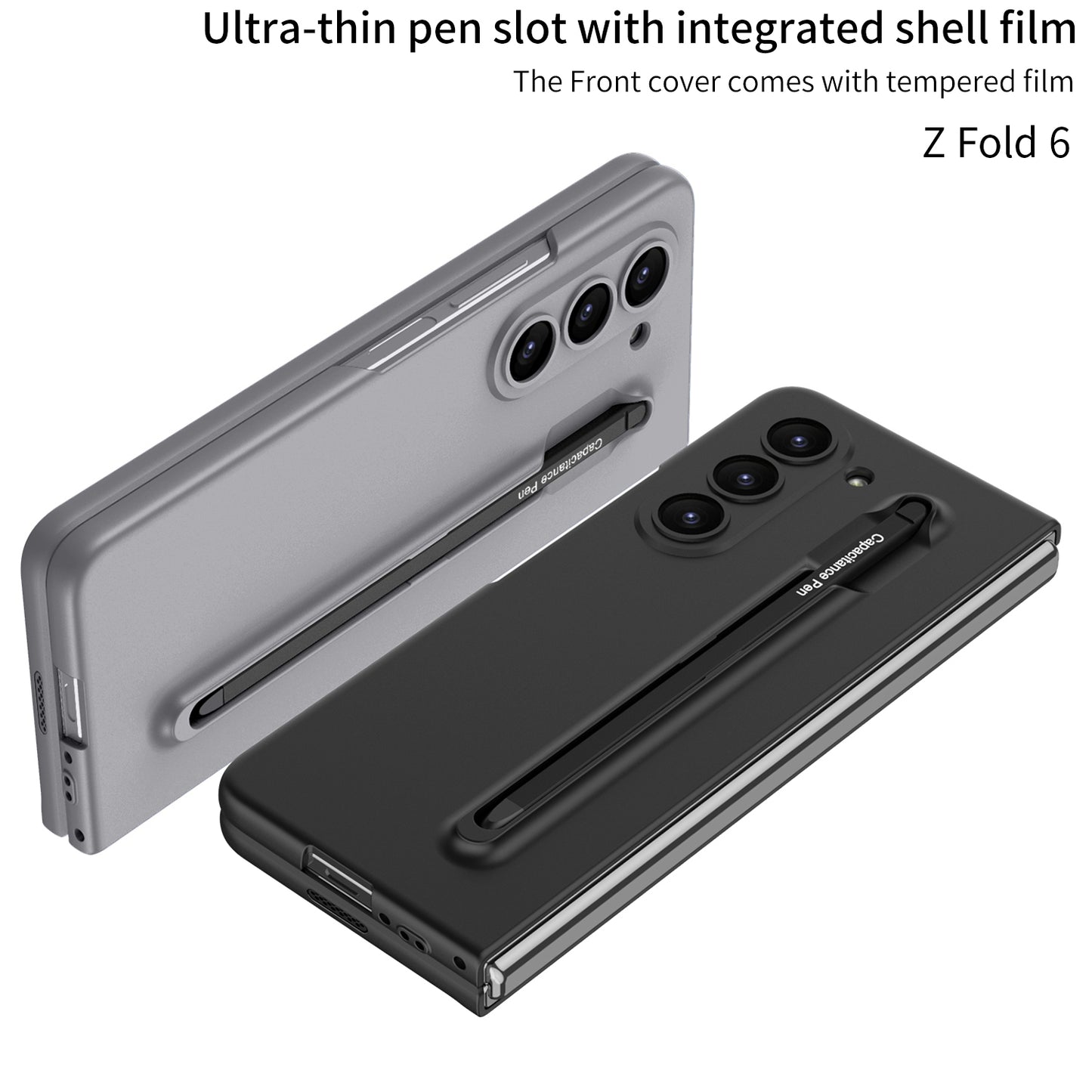 Shockproof Phone Case With Pen Tray Shell and Film For Galaxy Z Fold 6