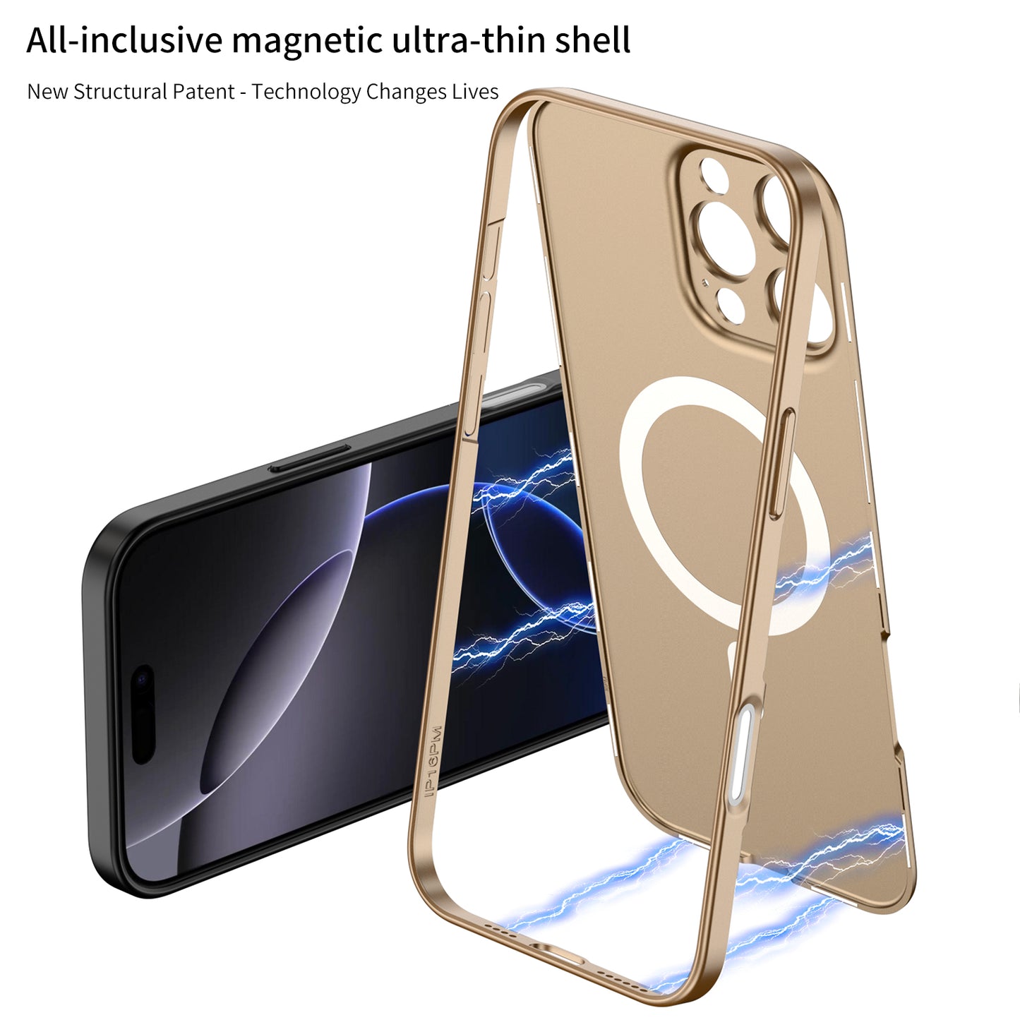 Magnetic 2 in 1  Shockproof iPhone Case With Magsafe With Touch Control Buttons