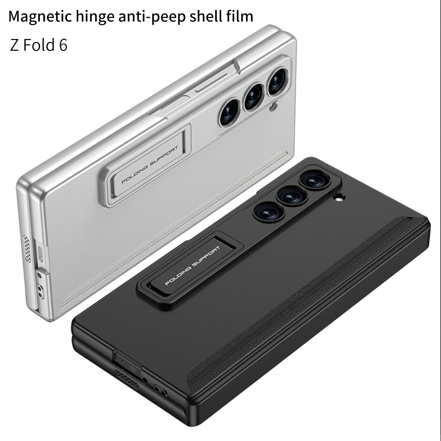 Magnetic Hinge Bracket Shockproof Phone Case With Anti-peeping Back Screen Protector For Galaxy Z Fold 6/5/4/3