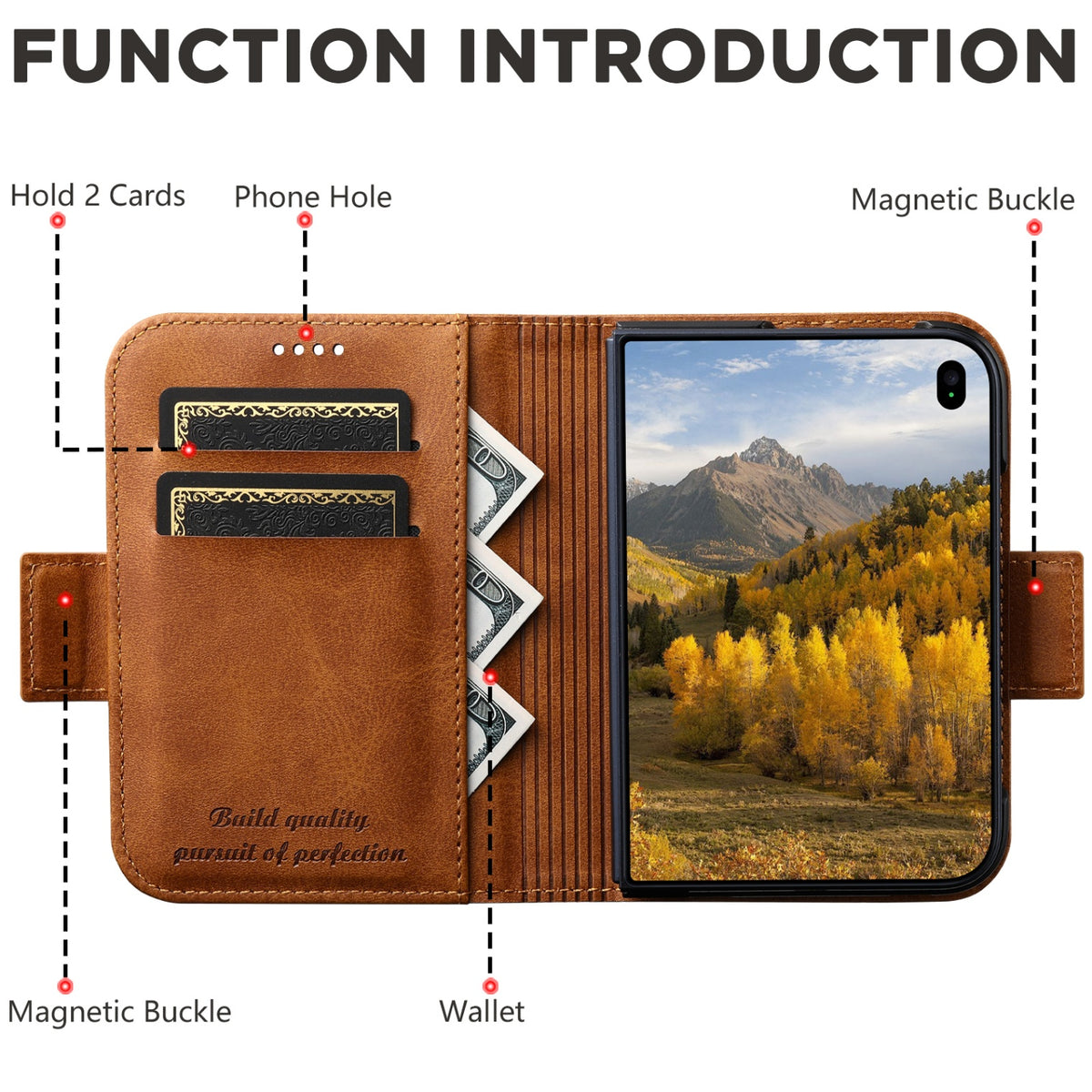 iPhone Duo | Minimalist Leather Wallet Case with Card Slots & Cash Pocket